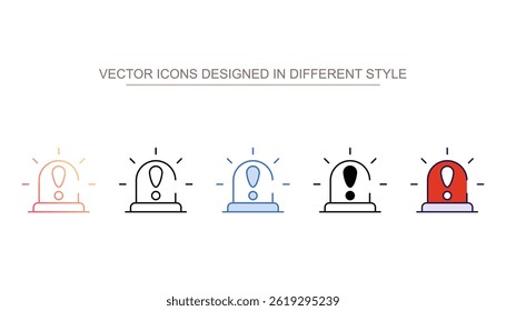 Alert icon design with white background stock illustration
