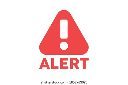 Icono de alerta. Signo de peligro de exclamación. Triángulo redondeado con signo de exclamación.
