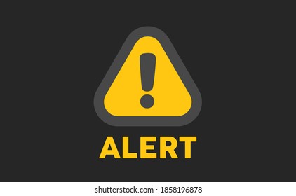 Alert icon. Exclamation danger sign. Rounded triangle with exclamation mark.

