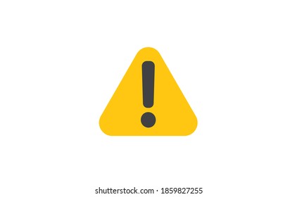 Alert icon. Exclamation danger sign. Rounded triangle with exclamation mark.
