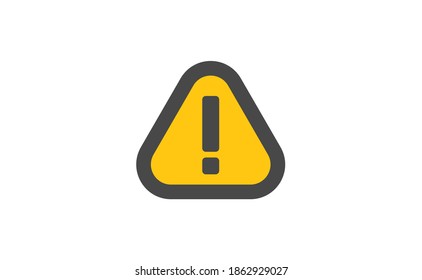 Alert icon. Exclamation danger sign. Rounded triangle with exclamation mark.
