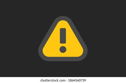 Alert icon. Exclamation danger sign. Rounded triangle with exclamation mark.
