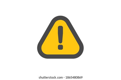 Icono de alerta. Signo de peligro de exclamación. Triángulo redondeado con signo de exclamación.
