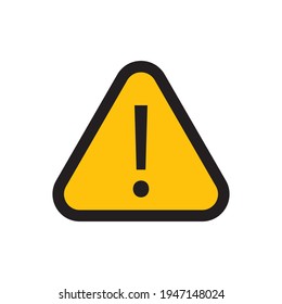 Alert icon. Exclamation mark in triangle. Atention, danger and alarm symbol.