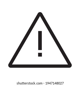 Alert icon. Exclamation mark in triangle. Atention, danger and alarm symbol.