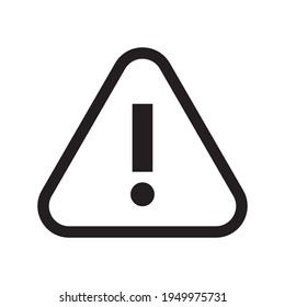 Alert icon. Exclamation mark in triangle. Attention, danger and alarm symbol.