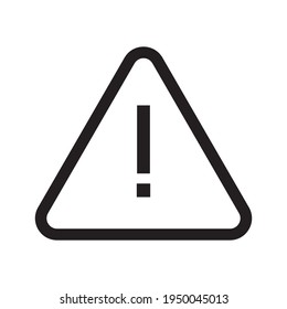 Icono de alerta. Marca de exclamación en triángulo. Atención, peligro y símbolo de alarma.