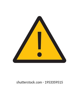 Icono de alerta. Marca de exclamación en triángulo. Atención, peligro y símbolo de alarma.