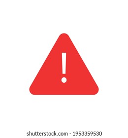 Alert icon. Exclamation mark in triangle. Attention, danger and alarm symbol.