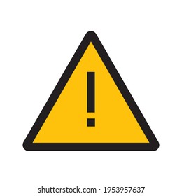 Alert icon. Exclamation mark in triangle. Attention, danger and alarm symbol.