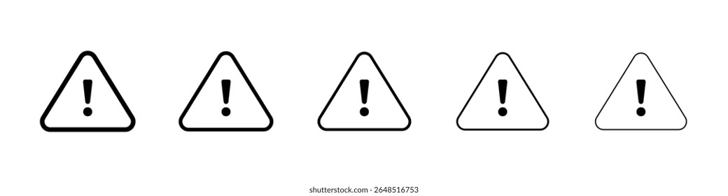 Ícone de alerta preencheu o conceito de sinal plano para web design.