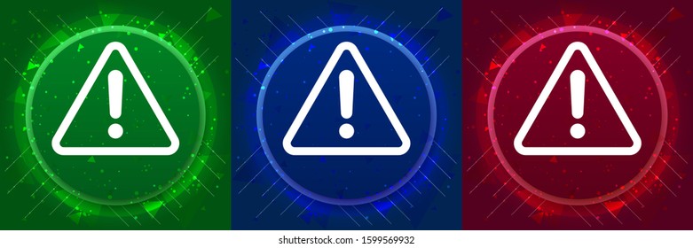 Alert icon isolated on elegant modern design abstract buttons set illustration