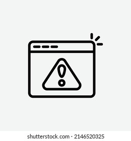  alert icon, isolated security outline icon in light grey background, perfect for website, blog, logo, graphic design, social media, UI, mobile app