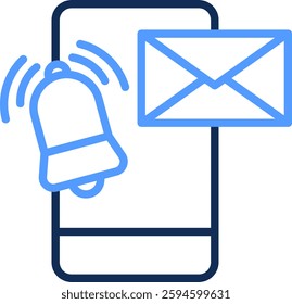 Alert Icon Line Color Vector Illustration
