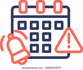 Alert Icon Line Color Vector Illustration