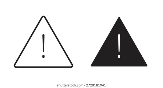 Icono de alerta en diseño de línea. Sencillo Vector de iconos
