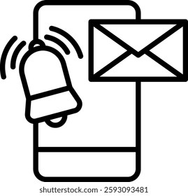 Alert Icon Line Vector Illustration