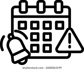 Alert Icon Line Vector Illustration