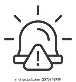 Alert Icon Lineal Style Vector Illustration