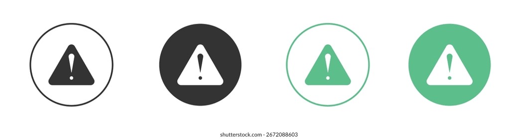 Alert icon Minimal Flat Line Vector Icon Set.