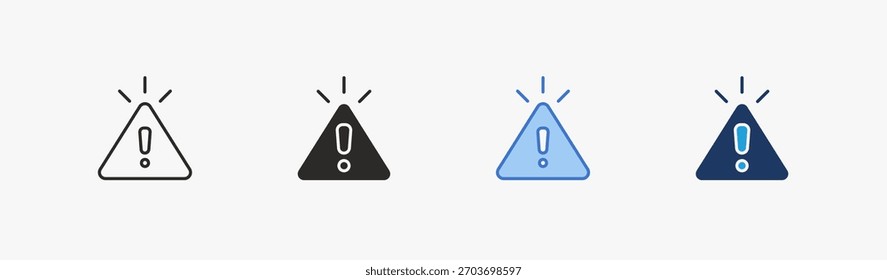 Icono de alerta colección de estilos múltiples