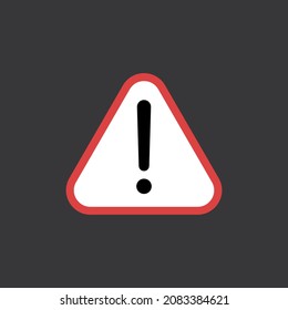 Alert icon on grey background