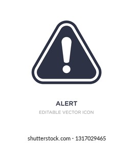 alert icon on white background. Simple element illustration from Signs concept. alert icon symbol design.