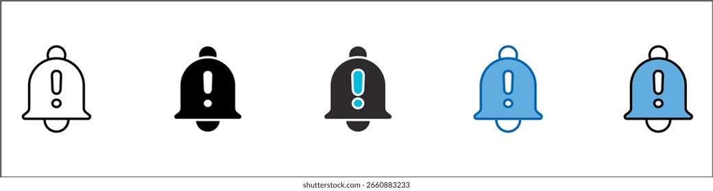 Ilustración multiestilo de paquete de iconos de alerta