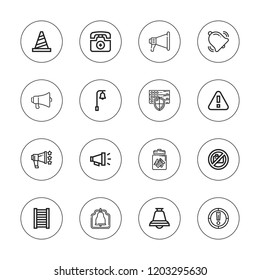 Alert Icon Set Collection 16 Outline Stock Vector (Royalty Free ...