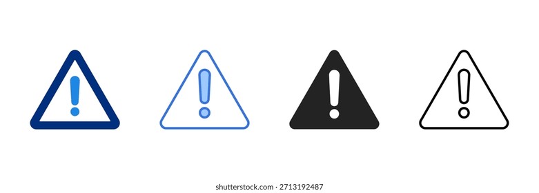 Conjunto de iconos de alerta Ilustración vectorial de estilos múltiples.