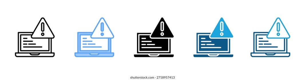 Ícone de alerta definir coleção de vários estilos