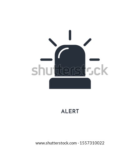 alert icon. simple element illustration. isolated trendy filled alert icon on white background. can be used for web, mobile, ui.
