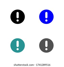 Alert icon stock vector illustration flat design.