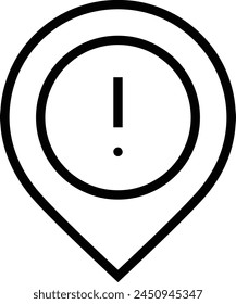 alert icon. Thin linear style design isolated on white background
