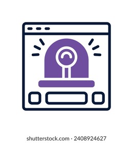 alert icon. vector dual tone icon for your website, mobile, presentation, and logo design.