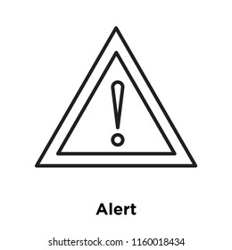 Alert icon vector isolated on white background, Alert transparent sign , sign and symbols in thin linear outline style