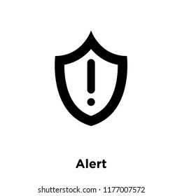 Alert icon vector isolated on white background, logo concept of Alert sign on transparent background, filled black symbol