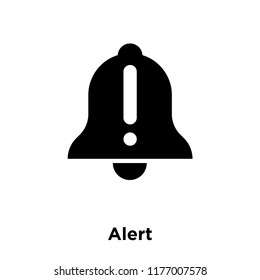 Alert icon vector isolated on white background, logo concept of Alert sign on transparent background, filled black symbol