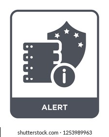 alert icon vector on white background, alert trendy filled icons from Gdpr collection, alert simple element illustration