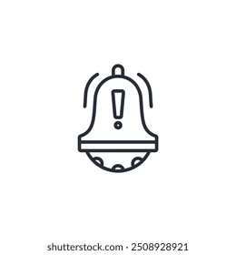 alert icon. vector.Editable stroke.linear style sign for use web design,logo.Symbol illustration.