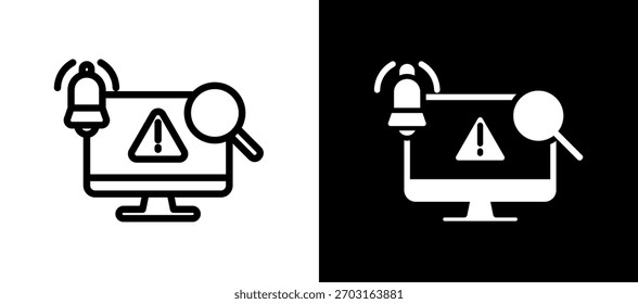 Ilustración vectorial de Alert Icon whiteblack
