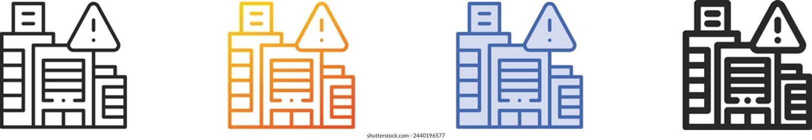 alert icon.Thin Linear, Gradient, Blue Stroke and bold Style Design Isolated On White Background