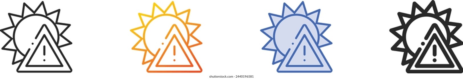 alert icon.Thin Linear, Gradient, Blue Stroke and bold Style Design Isolated On White Background
