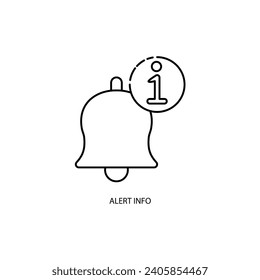 icono de línea de concepto de información de alerta. Ilustración de elemento simple. diseño de símbolos de esquema de concepto de información de alerta.