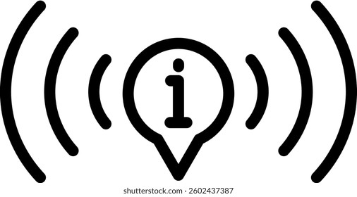 Alert Info Icon Line Vector Illustration