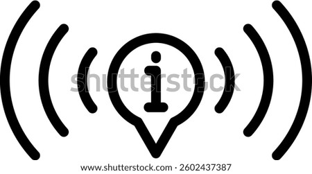 Alert Info Icon Line Vector Illustration