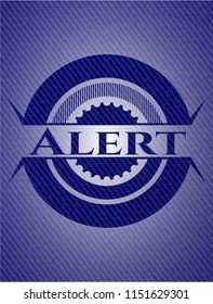 Alert with jean texture