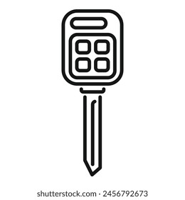 Alert key control icon outline vector. Modern vehicle. System start device