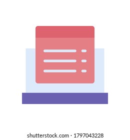 Alert laptop cyber attack icon. Simple color vector elements of hacks icons for ui and ux, website or mobile application