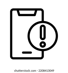 alert line icon illustration vector graphic